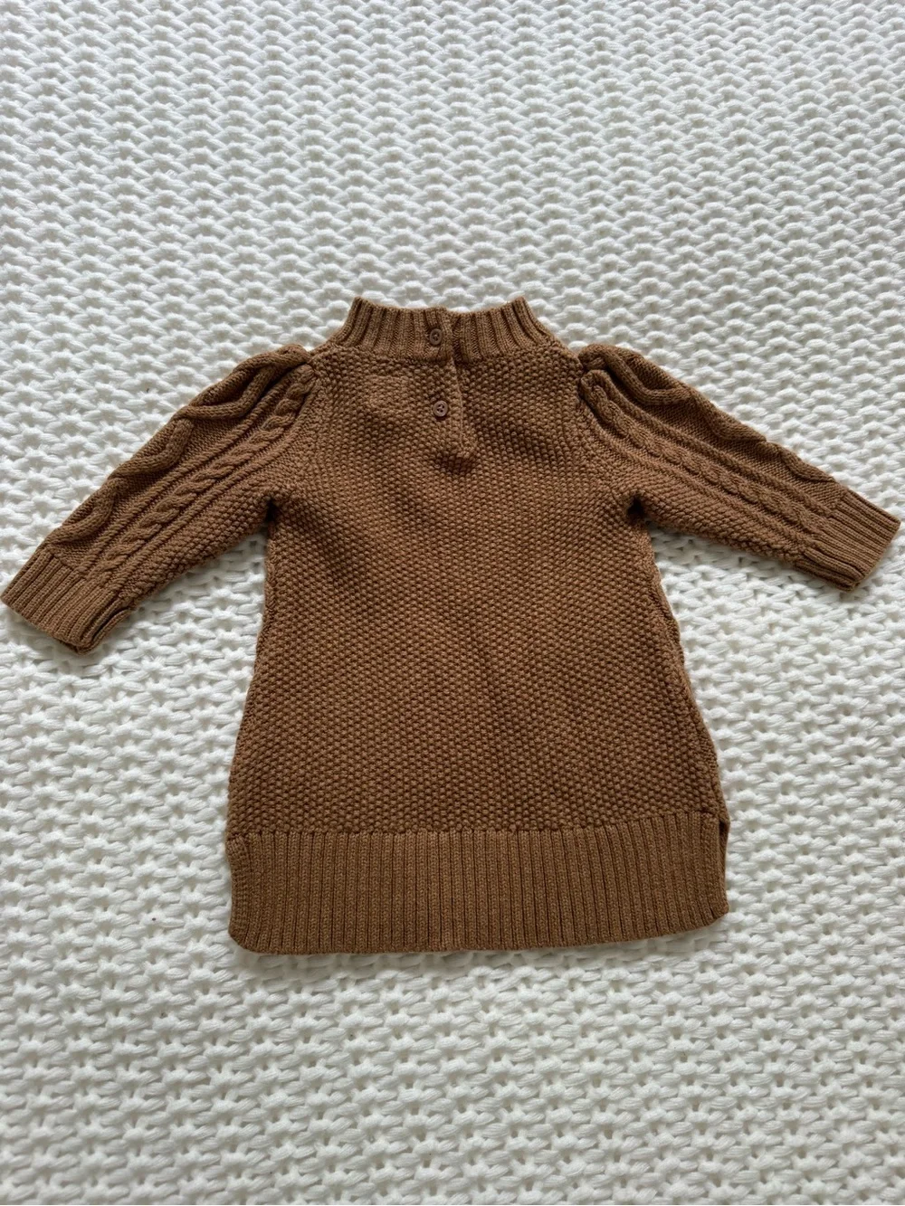 Baby GAP Brown Cable Knit Sweater Dress